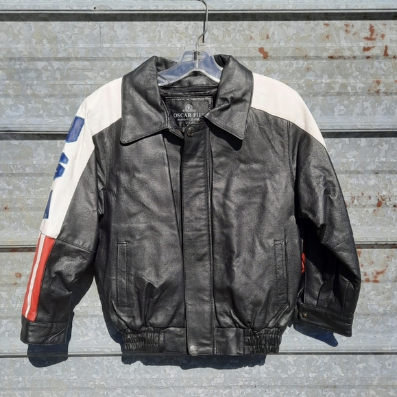 VINTAGE 90's USA Flag Leather Motorbike Jacket (unisex) - Picture 9 of 17
